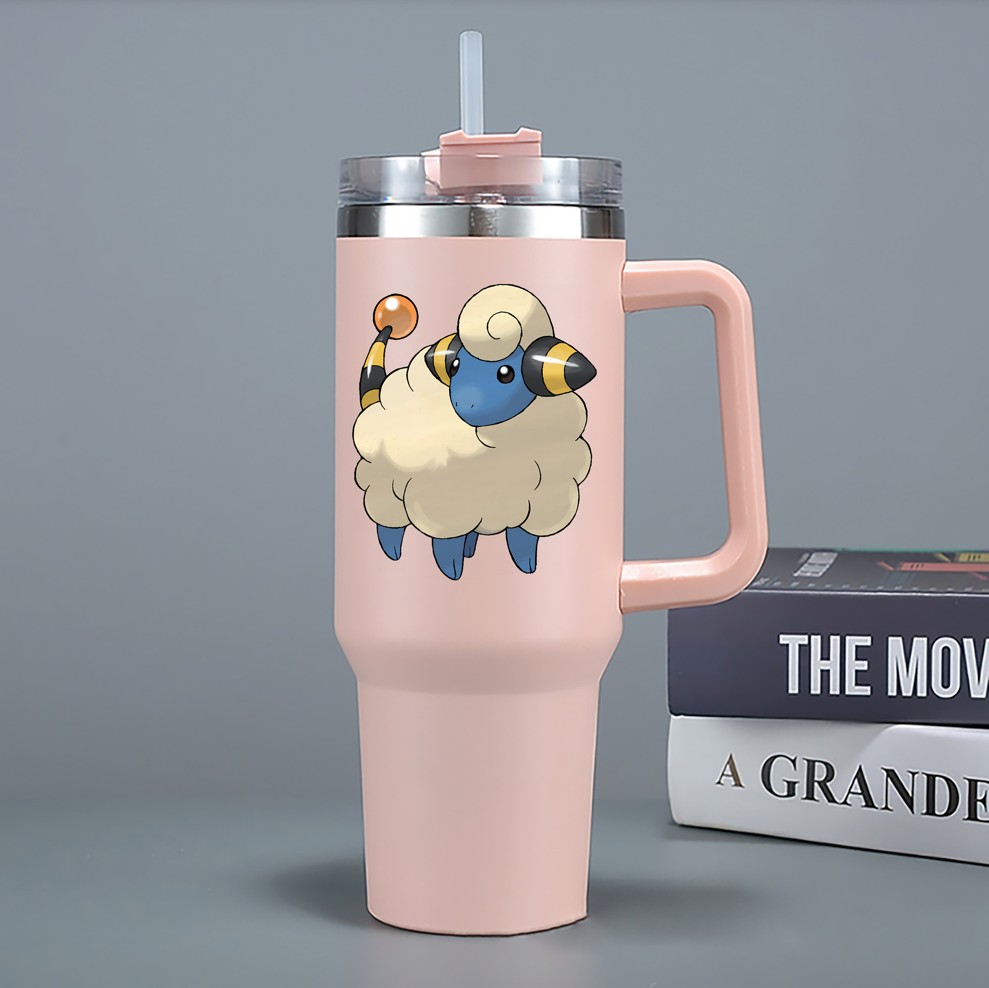 （画像用） ポケットモンスター Pokémon 1200mL車用タンブラー - クリスタルステッカー（プラスチックストロー付き）